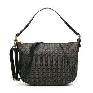 FOSSIL SKYLAR PATTERN CROSSBODY SHOULDER BAG BLACK AND BROWN